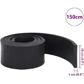 vidaXL Gummileiste für Schneepflug Schwarz 150x10x1 cm