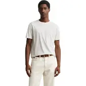 Gant für Herren. 2003436 T-Shirt aus Pima-Baumwolle Gebrochenes Weiß (M), Lässig, Kurzarm