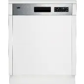 Beko BDSN28460X, Halb integriert, Standardgröße (60 cm), LCD, 1,5 m, Edelstahl, 14 Maßgedecke