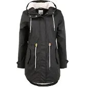 Oxmo Regenjacke "Regenjacke OXJolinas", Damen, Gr. L, schwarz, Obermaterial: 100% Polyurethan PU., Mäntel Regenjacke