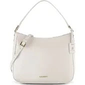 Lazarotti Leder Schultertasche Umhängetasche Bologna Leather Hobo Creme White