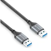 Sonero USB-A auf USB-A Datenkabel, Verbindungskabel, Kabel Typ A, 3.0, 5GB/s, space grey/schwarz, 1,00m