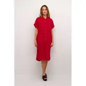 Culture Kleid Oversize Passform Rennautotrot red