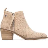 Refresh für Damen. 17515105-BEIGE Stiefelette 175151 beige (36), 3 bis 5 cm, Reißverschluss, Lässig