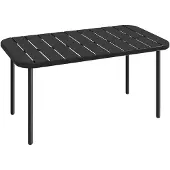 Northio Metall-Terrassentisch für den Außenbereich, wetterfest, 90 x 50 x 43 cm