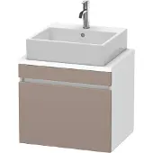 Duravit DuraStyle Waschtischunterschrank für Konsole compact, 1 Auszug, 600mm, DS530004318, Farbe: Basalt Matt / Weiß Matt