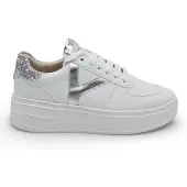 Keys K-10525 Damen-Sneaker aus weißem Kunstleder