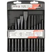 YATO Meißel und Locher, 12er-Set crv YT-4714
