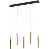 Zuma Line MD4768-5-3BMT ELIOT Pendelleuchte schwarz-holz