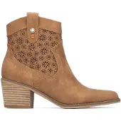 Refresh für Damen. 17515001-CAMEL Stiefelette 175150 braun (36), 3 bis 5 cm, Reißverschluss, Lässig