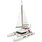 Mould King 10217 Katamaran mit Großsegel - Klemmbausteine Set (890 Teile)