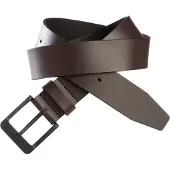 BOSS Ledergürtel "Jemio-B_Sz40", Herren, Gr. 105, braun (schwarz braun 202), Rindsleder, unifarben, Gürtel Ledergürtel, mit -Prägung im Metall