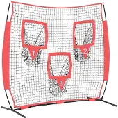 vidaXL Baseball-Übungsnetz Schwarz 214,5 x 89,5 x 181 cm Polyester