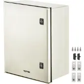 Vevor Schaltkasten NEMA-Stahlgehäuse, 50 x 40 x 20 cm NEMA 3X Glasfaser-Verteilerschrank, IP66 wasserdicht und staubdicht, elektrischer Anschlusskasten für den Außen-/Innenbereich, mit Montageplatte