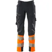 Mascot Herren Hose mit Schenkeltaschen ACCELERATE SAFE Schwarzblau / Hi-vis Orange 62 - 19379-510-01014-90C62 - Schwarzblau / Hi-vis Orange
