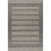 Kayoom Teppich "Nibru 125", grau (silber), B:160cm H:5mm L:230cm, Polypropylen, Teppiche, Teppich, Flachgewebe, In- und Outdoor geeignet, schnell trocknend