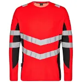 F-engel Warnschutz Langarmshirt Safety 9545-182-4720 Gr. 5XL rot/schwarz