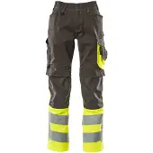 Mascot Leeds Hose mit Knietaschen SAFE SUPREME Dunkelanthrazit / Hi-vis Gelb 62 - 15679-860-1817-82C62 - Dunkelanthrazit / Hi-vis Gelb