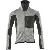 Mascot Fleecepullover mit Reißverschluss ADVANCED Grau-meliert / Schwarz S - 17103-316-0809-S - Grau-meliert / Schwarz