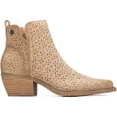Refresh für Damen. 17504101-BEIGE Stiefelette 175041 beige (38), Braun, 3 bis 5 cm, Reißverschluss, Lässig