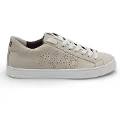 P448 F25JOHN178-W Damen-Sneaker aus beigem Wildleder