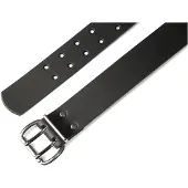 FHB Ledergürtel CARSTEN 85001 Doppeldorn Gürtel aus Rindleder schwarz 70-140 cm
