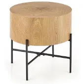 Feldmann-Wohnen Couchtisch Brooklyn Wohnzimmertisch Größe wählbar Eiche Natur schwarz