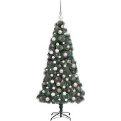 vidaXL Kunstlicher vorbeleuchteter Weihnachtsbaum mit Kugelsatz 240 cm