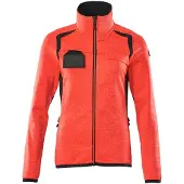 Mascot Damen Fleecepullover mit Reißverschluss ACCELERATE SAFE Hi-vis Rot / Schwarzblau XL - 19453-316-22210-XL - Hi-vis Rot / Schwarzblau