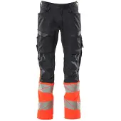 Mascot Herren Hose mit Knietaschen ACCELERATE SAFE Schwarzblau / Hi-vis Rot 54 - 19679-236-10222-76C54 - Schwarzblau / Hi-vis Rot