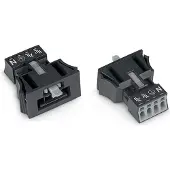 Wago 890-714 Snap-In-Stecker,4-polig,Kod. A,schwarz 890714 - 50 Stück