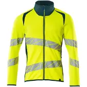 Mascot Herren Sweatshirt mit Reißverschluss ACCELERATE SAFE Hi-vis Gelb / Dunkelpetroleum M - 19184-781-1744-M - Hi-vis Gelb / Dunkelpetroleum
