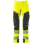 Mascot Herren Hose mit Knietaschen ACCELERATE SAFE Hi-vis Gelb / Schwarzblau 54 - 19079-511-17010-82C54 - Hi-vis Gelb / Schwarzblau