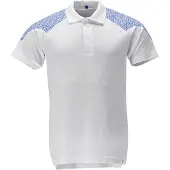 Mascot Polo-Shirt, Kurzarm Polo-shirt Gr. M, weiss/azurblau