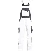 FHB Latzhose Herren Twill Eckhard 130630 66 weiß/anthrazit