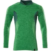 Mascot Herren Polo-Shirt, Langarm ACCELERATE Grasgrün meliert / Grün XXL - 18081-810-33303-XXL - Grasgrün meliert / Grün