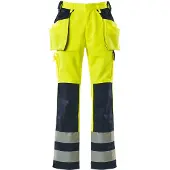 Mascot Almas Hose mit Hängetaschen SAFE COMPETE Hi-vis Gelb / Marine 56 - 09131-470-171-90C56 - Hi-vis Gelb / Marine