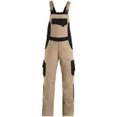 FHB Latzhose Herren Twill Eckhard 130630 110 beige/schwarz