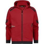 Dassy Kapuzen-Sweatjacke Lunax 300549 COPES80 Gr. M rot/schwarz