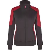 F-engel Damen Sweatjacke Cardigan Galaxy 8825-233-79757 Gr. 3XL anthrazit/rot