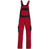 FHB Latzhose Herren Twill Eckhard 130630 58 rot/schwarz