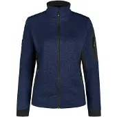 FHB Marieke Damen Strick-Fleece-Jacke - Marine-Schwarz 102 L