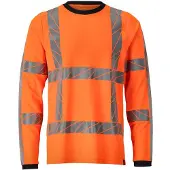 Mascot Herren Langarmshirt Hi-vis Orange Hi-vis Orange L - 24081-771-14-L - Hi-vis Orange