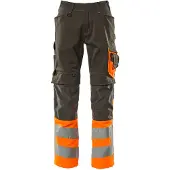 Mascot Leeds Hose mit Knietaschen SAFE SUPREME Dunkelanthrazit / Hi-vis Orange 49 - 15679-860-1814-76C49 - Dunkelanthrazit / Hi-vis Orange