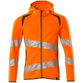 Mascot Kapuzensweatshirt mit Reißverschluss ACCELERATE SAFE Hi-vis Orange / Moosgrün M - 19284-781-1433-M - Hi-vis Orange / Moosgrün