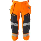 Mascot Dreiviertel-Hose mit Hängetaschen ACCELERATE SAFE Hi-vis Orange / Schwarzblau 51 - 19049-711-14010-C51 - Hi-vis Orange / Schwarzblau