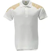 Mascot Polo-Shirt, Kurzarm Polo-shirt Gr. S, weiss/currygelb