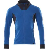 Mascot Herren Kapuzensweatshirt mit Reißverschluss ACCELERATE Azurblau / Schwarzblau XL - 18584-962-91010-XL - Azurblau / Schwarzblau
