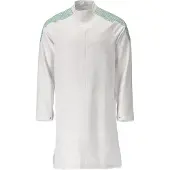 Mascot Herren Kittel, lang FOOD & CARE Weiß / Grasgrün XXL - 20154-511-06333-XXL - Weiß / Grasgrün