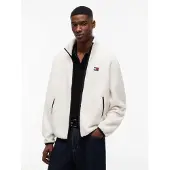 Tommy Hilfiger Fleecejacke "TJM BADGE TEDDY" Stehkragen, Teddyfleece, relaxed fit